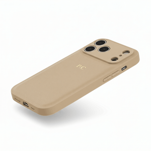 Beige Leather iPhone Case - Poly Bands