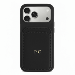Black iPhone Case with Card Holder - Poly Bands