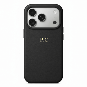 Black Magnetic Leather iPhone Case - Poly Bands