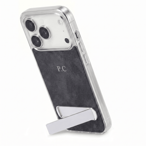 Black Suede iPhone Case With Stand - Poly Bands