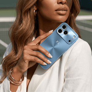 Blue Flashy Alu iPhone Case - Poly Bands