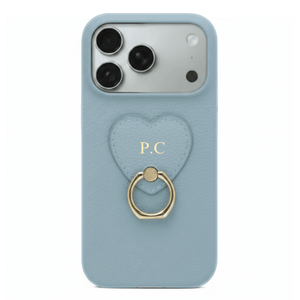 Blue Heart Ring Leather iPhone Case - Poly Bands