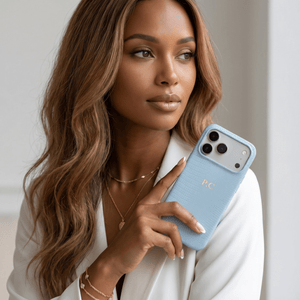 Blue Leather Snake iPhone Case - Poly Bands