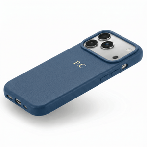Blue Magnetic Leather iPhone Case - Poly Bands