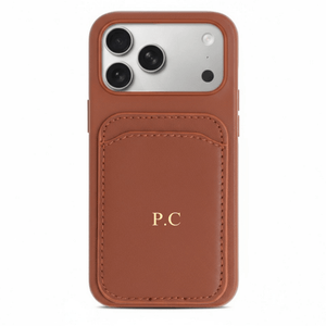 Brown iPhone Case with Card Holder - Poly Bands