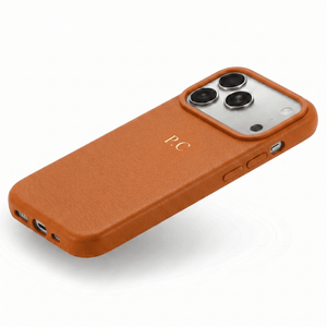 Brown Magnetic Leather iPhone Case - Poly Bands