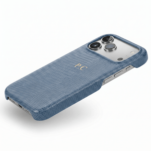 Dark Blue Leather Snake iPhone Case - Poly Bands