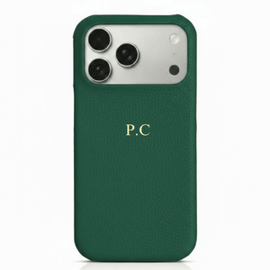 Green Pebble Leather iPhone Case - Poly Bands