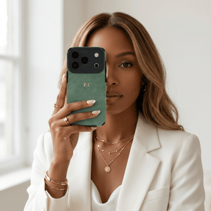 Green Suede iPhone Case - Poly Bands