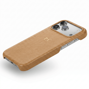Khaki Leather Snake iPhone Case - Poly Bands