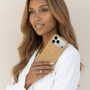 Khaki Leather Snake iPhone Case - Poly Bands