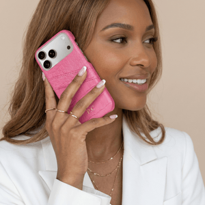 Pink Crocodile iPhone Case - Poly Bands