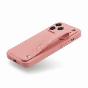 Pink Leather iPhone Case with Strap - Poly Bands