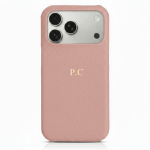 Pink Pebble Leather iPhone Case - Poly Bands