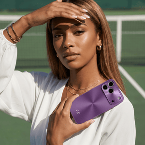 Purple Flashy Alu iPhone Case - Poly Bands