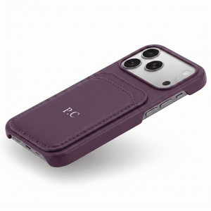 Purple iPhone Case with Card Holder - Poly Bands