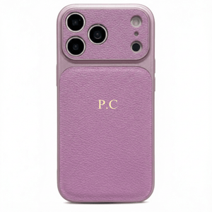Purple Personalized iPhone Case With Leather - Poly Bands