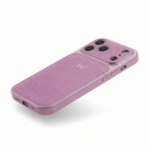 Purple Personalized iPhone Case With Leather - Poly Bands