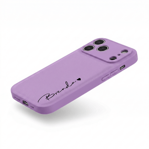 Purple Personalized Leather iPhone Case - Poly Bands