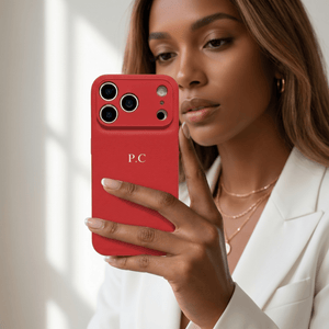 Red Leather iPhone Case - Poly Bands