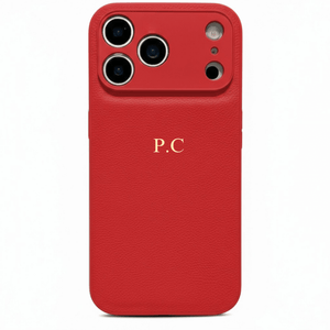 Red Leather iPhone Case - Poly Bands
