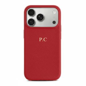 Red Leather iPhone Case - Poly Bands