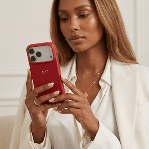 Red Leather iPhone Case - Poly Bands