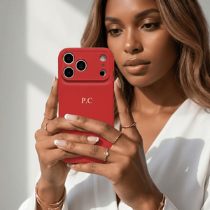 Red Leather iPhone Case - Poly Bands