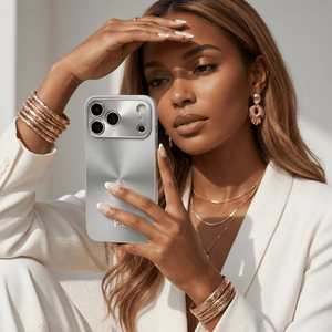 Silver Flashy Alu iPhone Case - Poly Bands