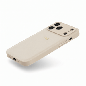 White Personalized Leather iPhone Case - Poly Bands