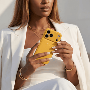 Yellow Leather iPhone Case - Poly Bands