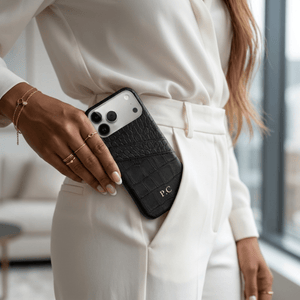 Black Crocodile iPhone Case - Poly Bands
