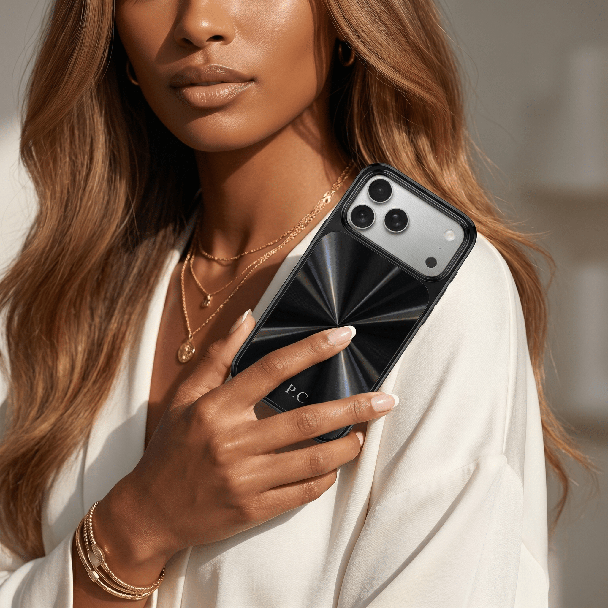 Black Flashy iPhone Case - Poly Bands