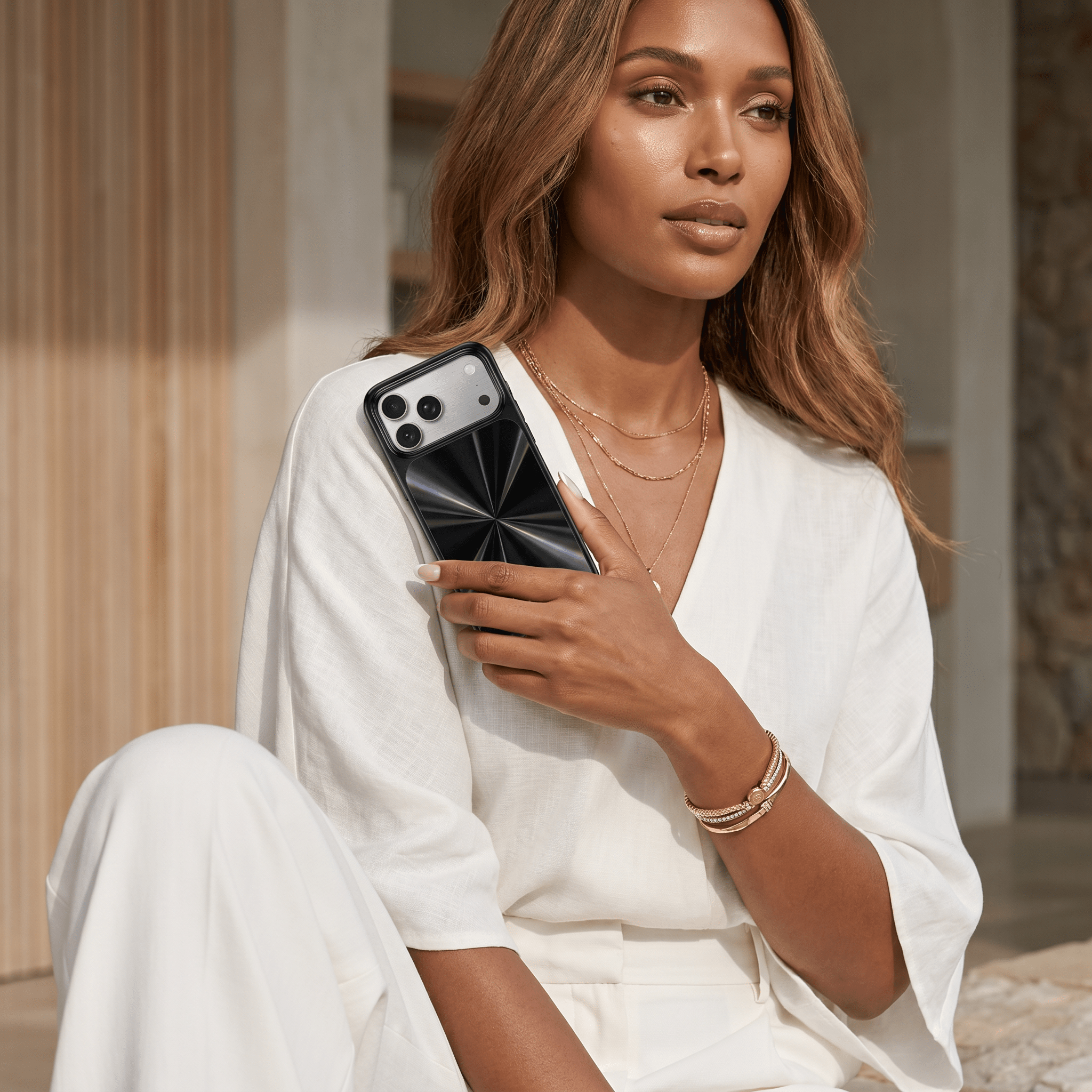 Black Flashy iPhone Case - Poly Bands