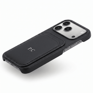 Black iPhone Case with Card Holder - Poly Bands