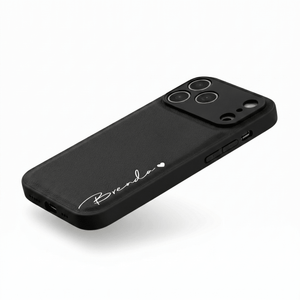 Black Leather iPhone Case - Poly Bands