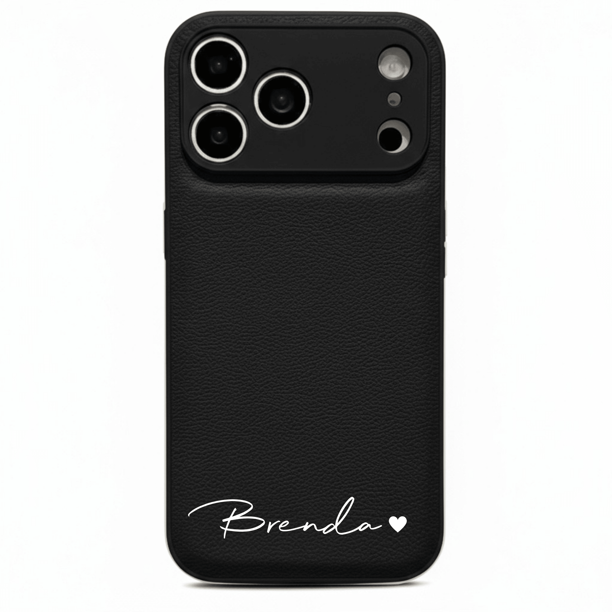 Black Leather iPhone Case - Poly Bands