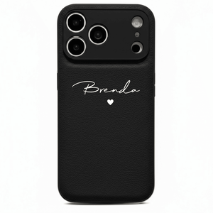 Black Leather iPhone Case - Poly Bands