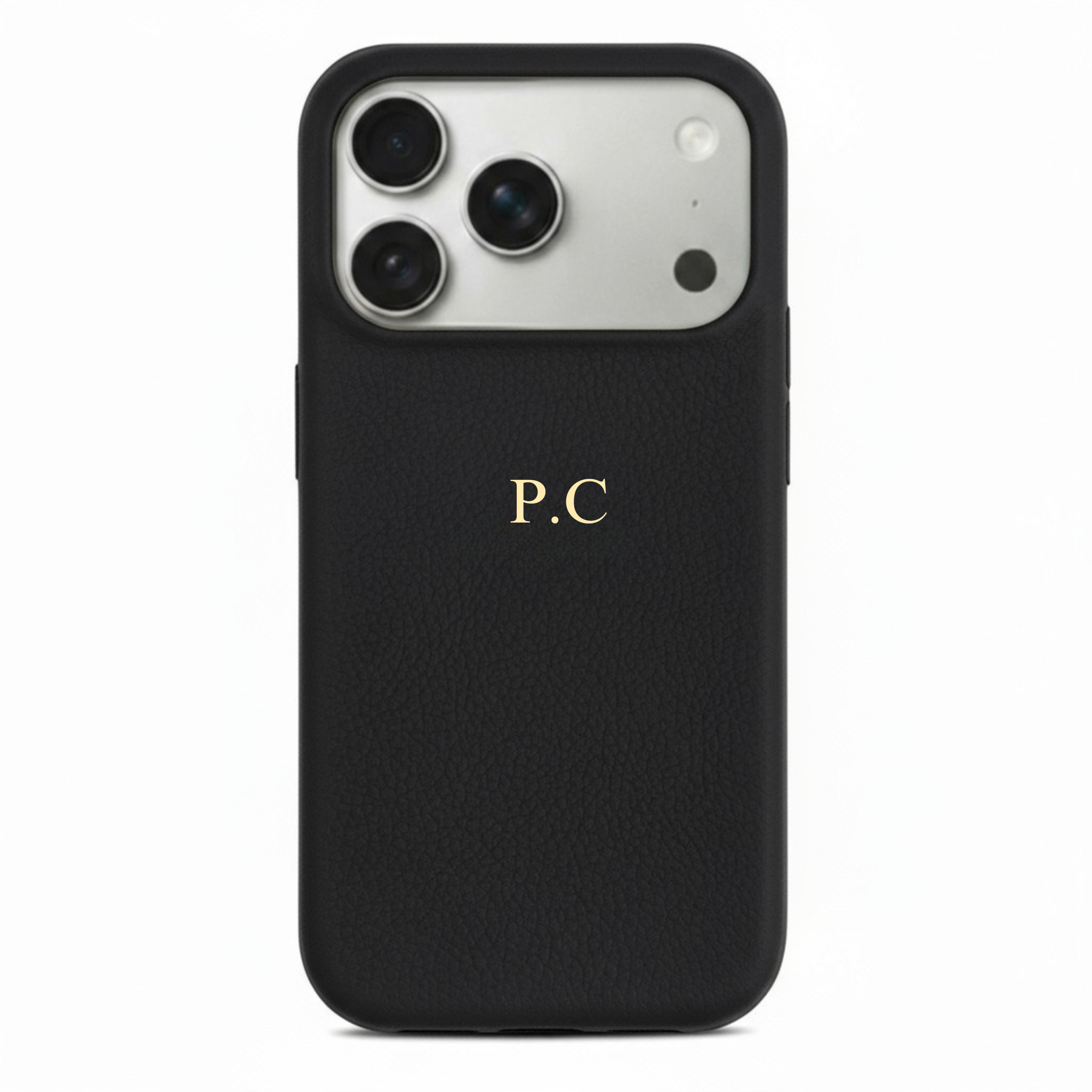 Black Leather iPhone Case - Poly Bands