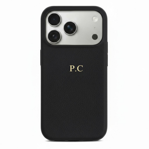 Black Leather iPhone Case - Poly Bands