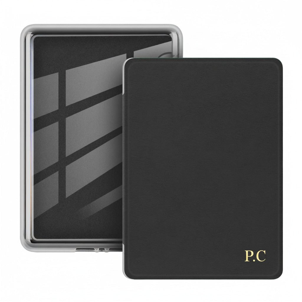 Black Leather Kindle Case - Poly Bands