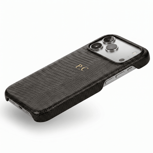 Black Leather Snake iPhone Case - Poly Bands