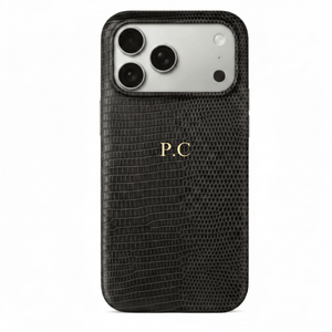 Black Leather Snake iPhone Case - Poly Bands