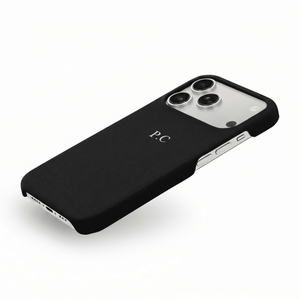 Black Pebble Leather iPhone Case - Poly Bands