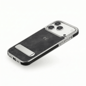 Black Suede iPhone Case With Stand - Poly Bands