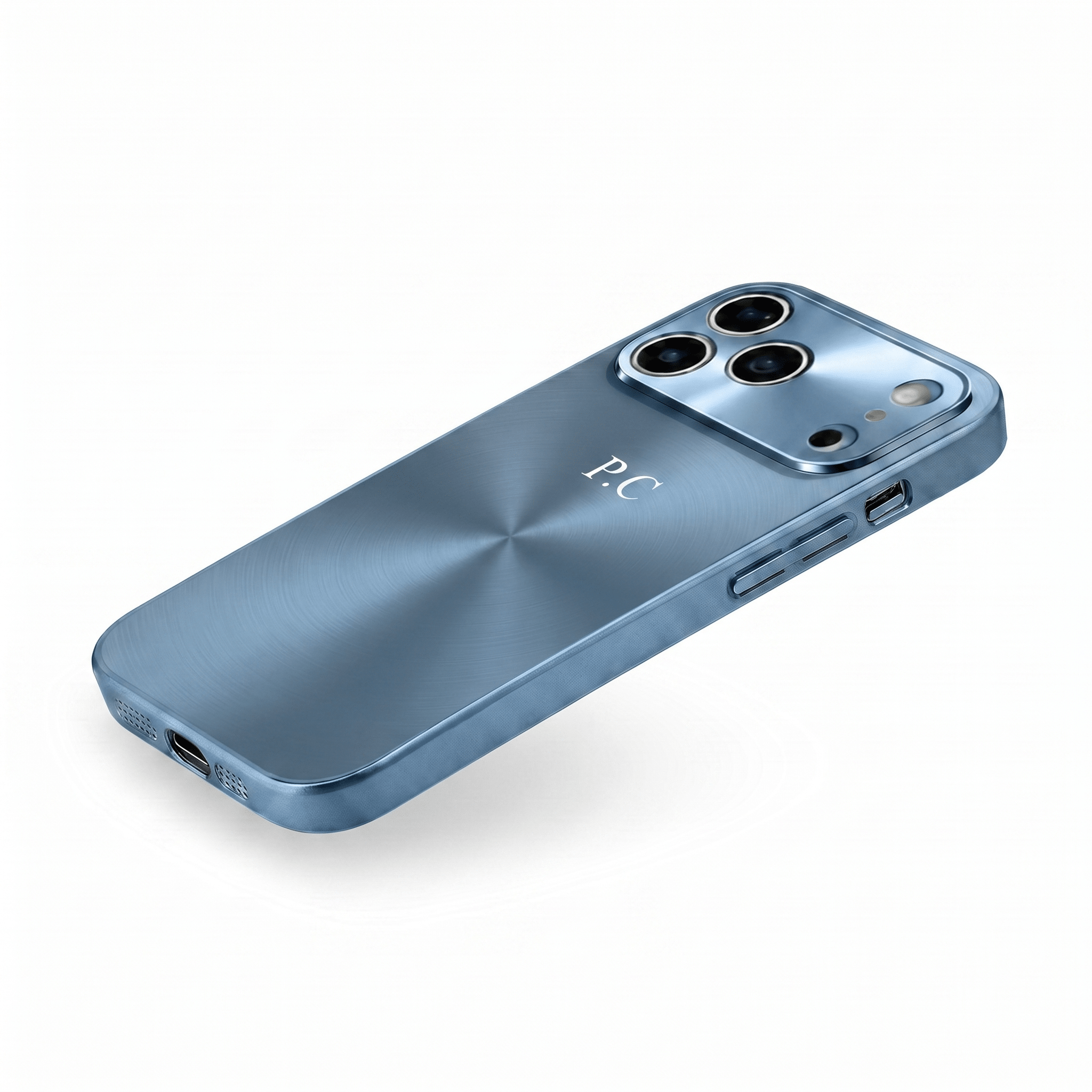 Blue Flashy Alu iPhone Case - Poly Bands