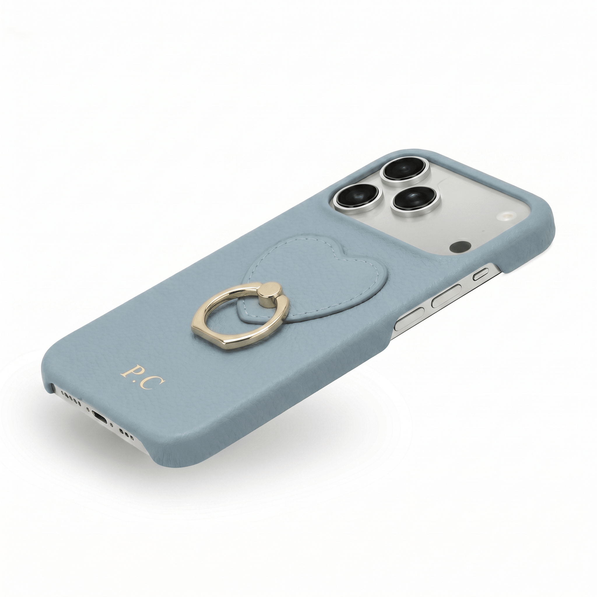 Blue Heart Ring Leather iPhone Case - Poly Bands