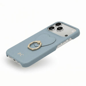 Blue Heart Ring Leather iPhone Case - Poly Bands