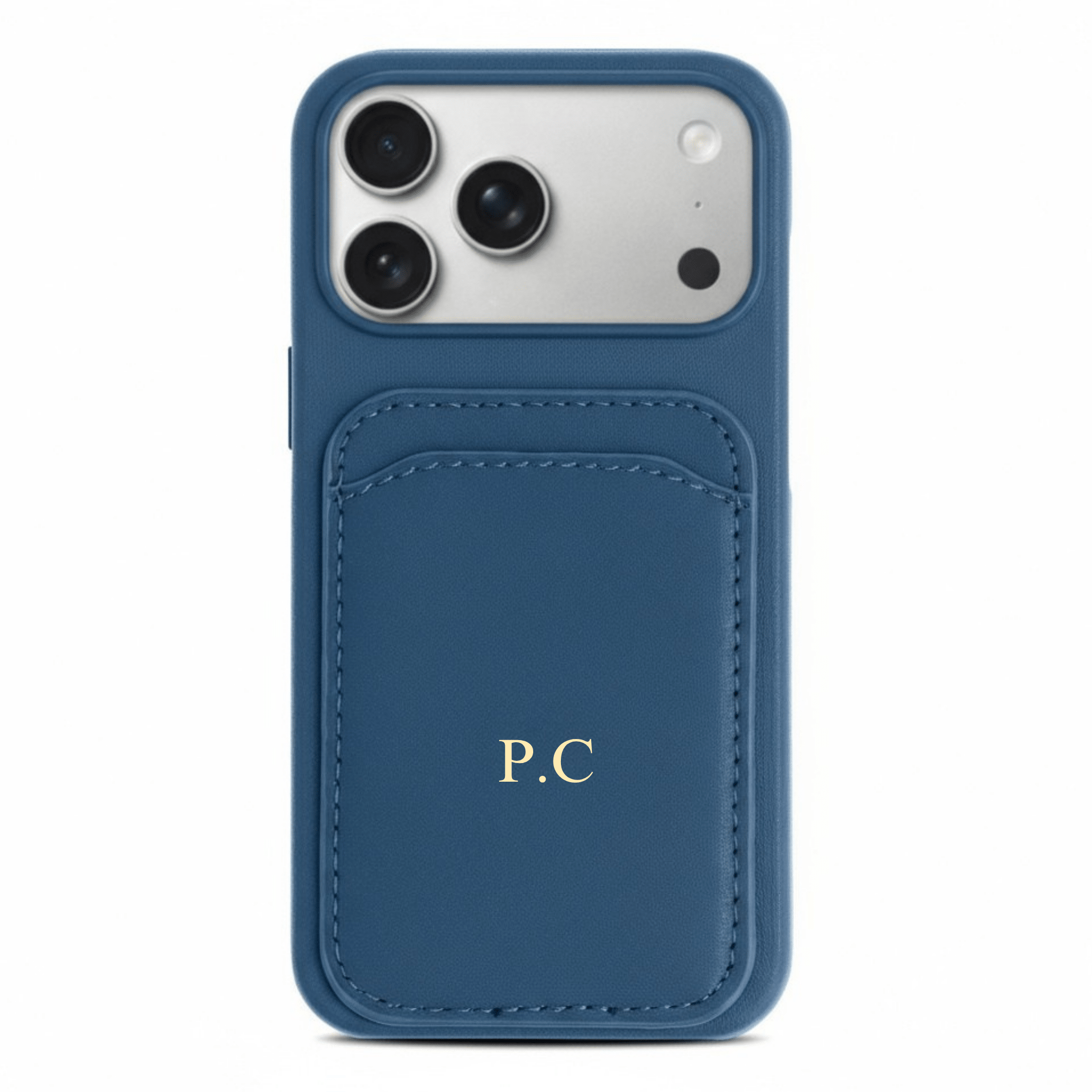 Blue iPhone Case with Card Holder - Poly Bands