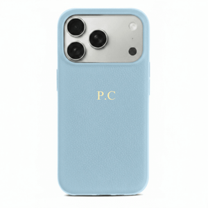 Blue Leather iPhone Case - Poly Bands